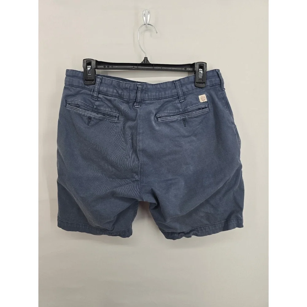 Marine Layer Mens Saturday Shorts Blue Chino Size 33 7 Inch Inseam